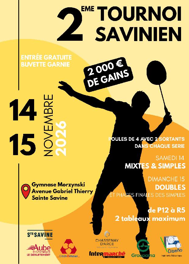 2e Tournoi des Volants Saviniens