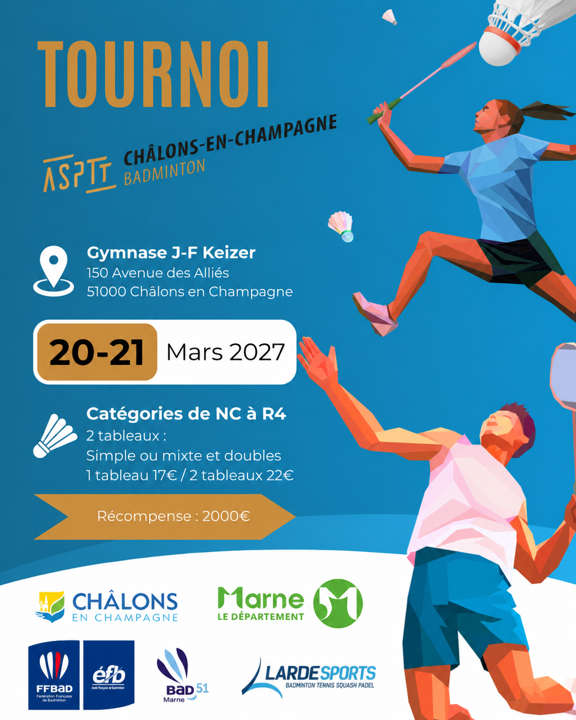 Tournoi de l'ASPTT Chalons en Champagne 2027